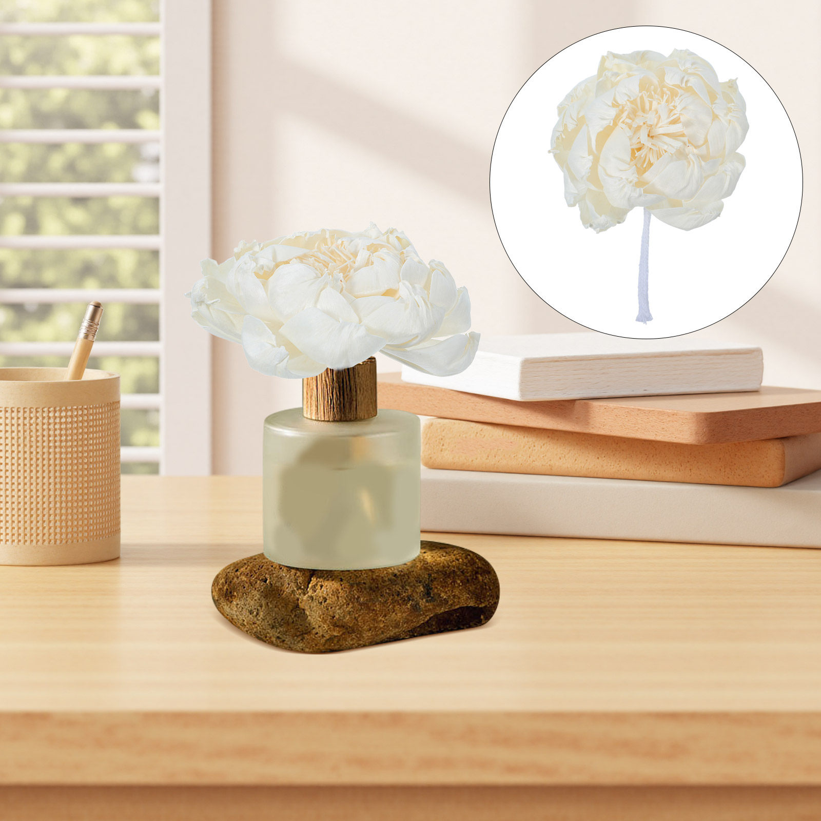 Home Fragrance Oils For Diffusers - Pioenroos Geurverspreider 12Cm Kunstmatige Pioenrozen Bloemgeurende