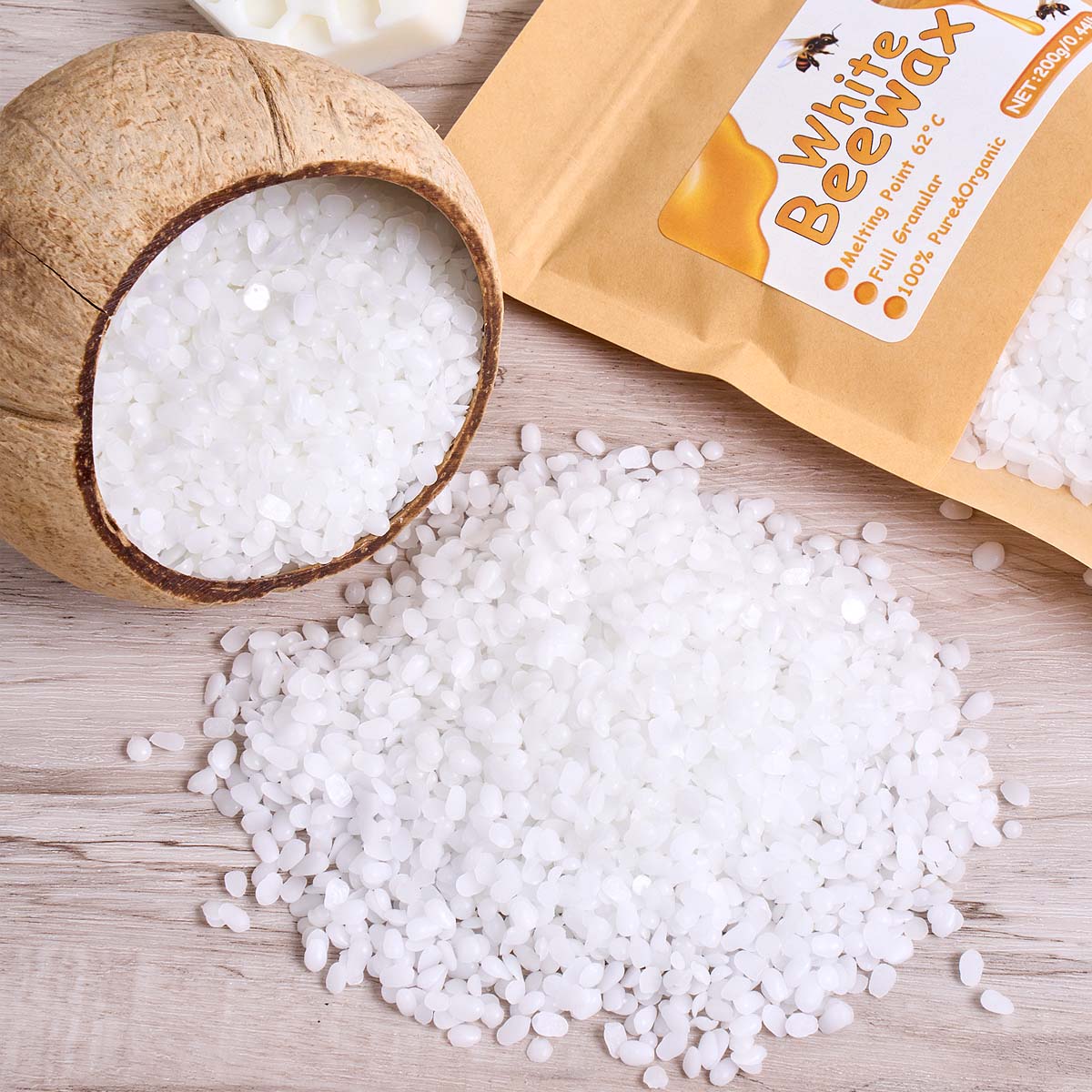1000g Witte Bijenwas DIY Kaars - Beeswax Taper Candle recensie en prijs