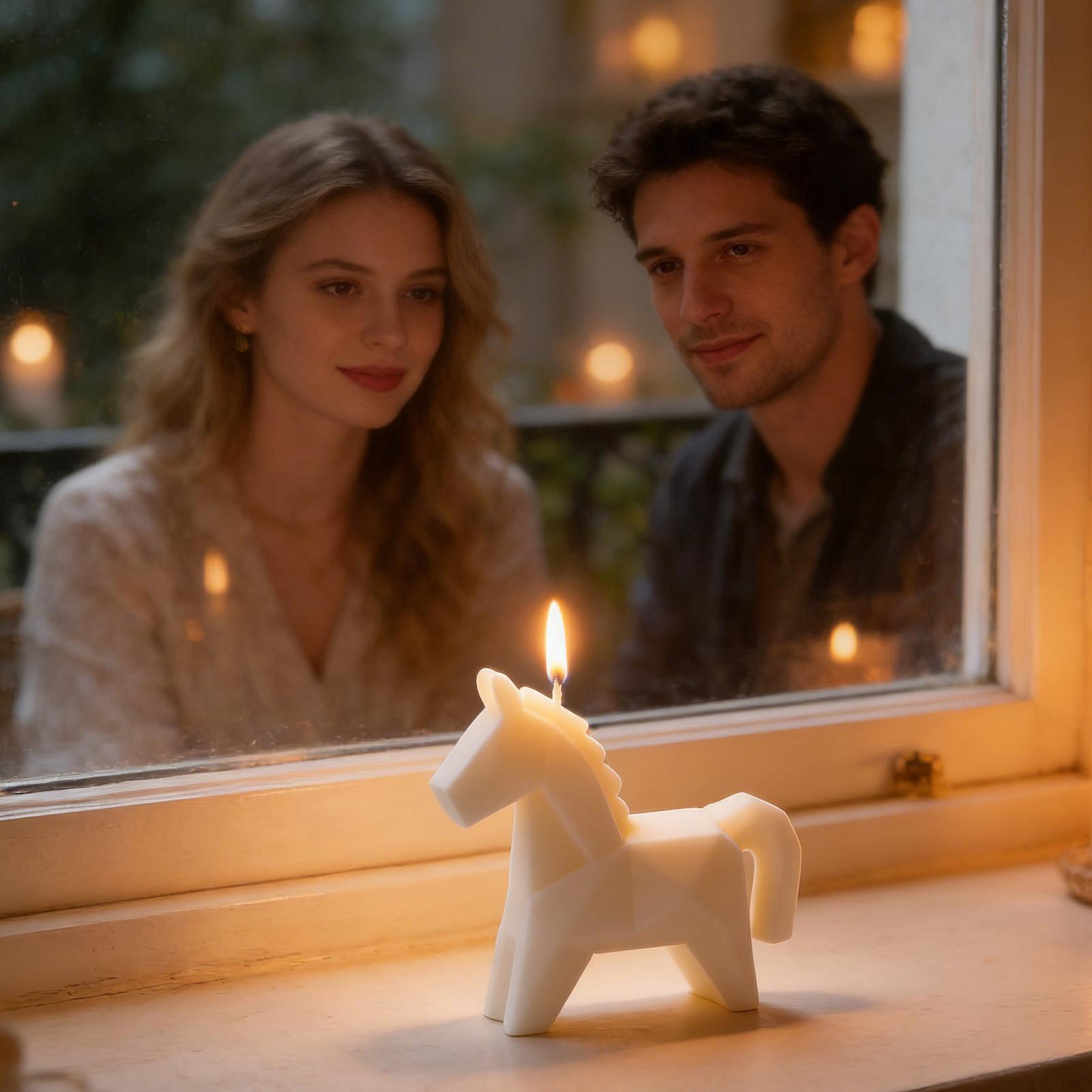 Paardenvormige geurkaars Tradi - Beeswax Taper Candle recensie en prijs
